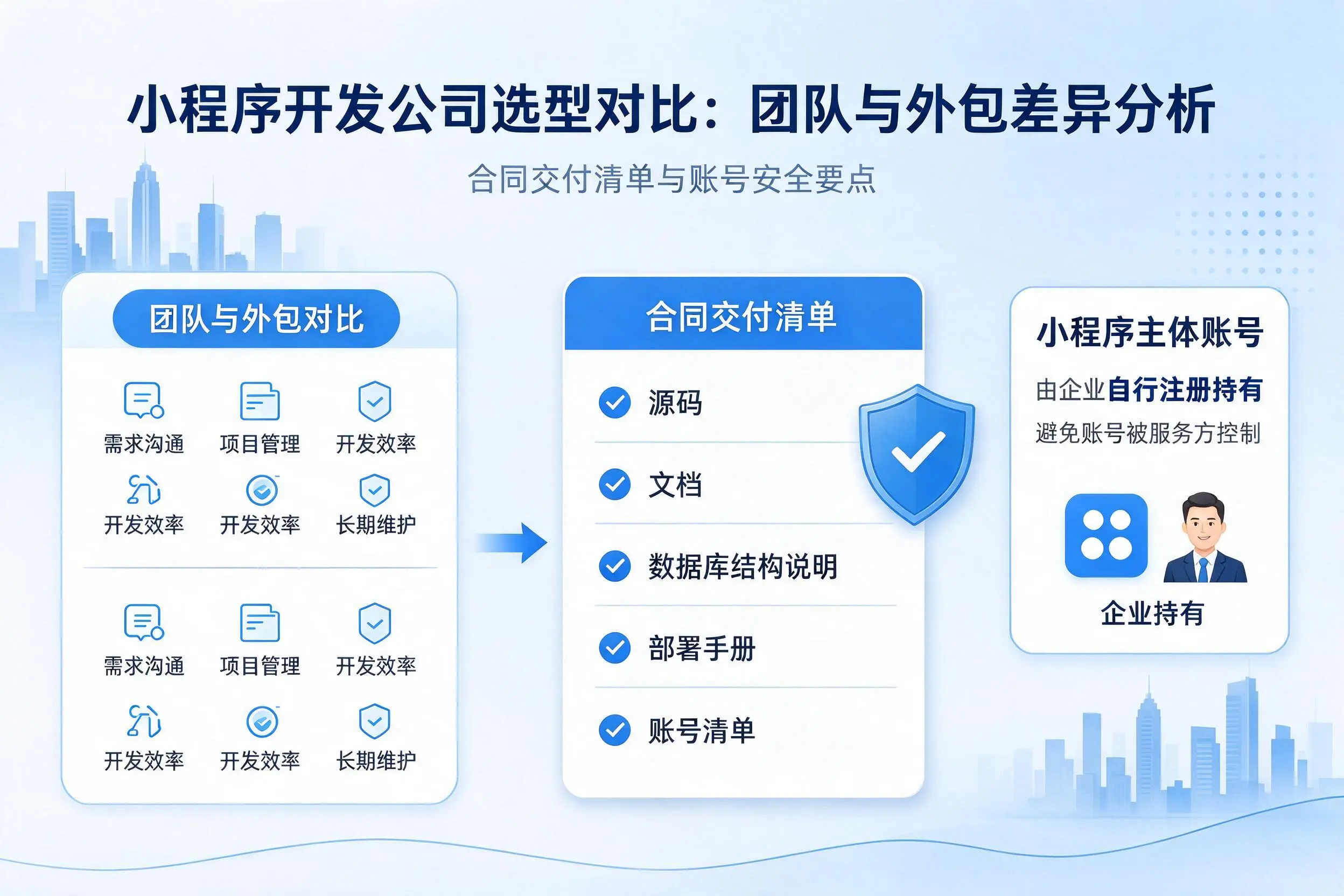 淮安小程序开发公司选型对比:团队与外包差异分析