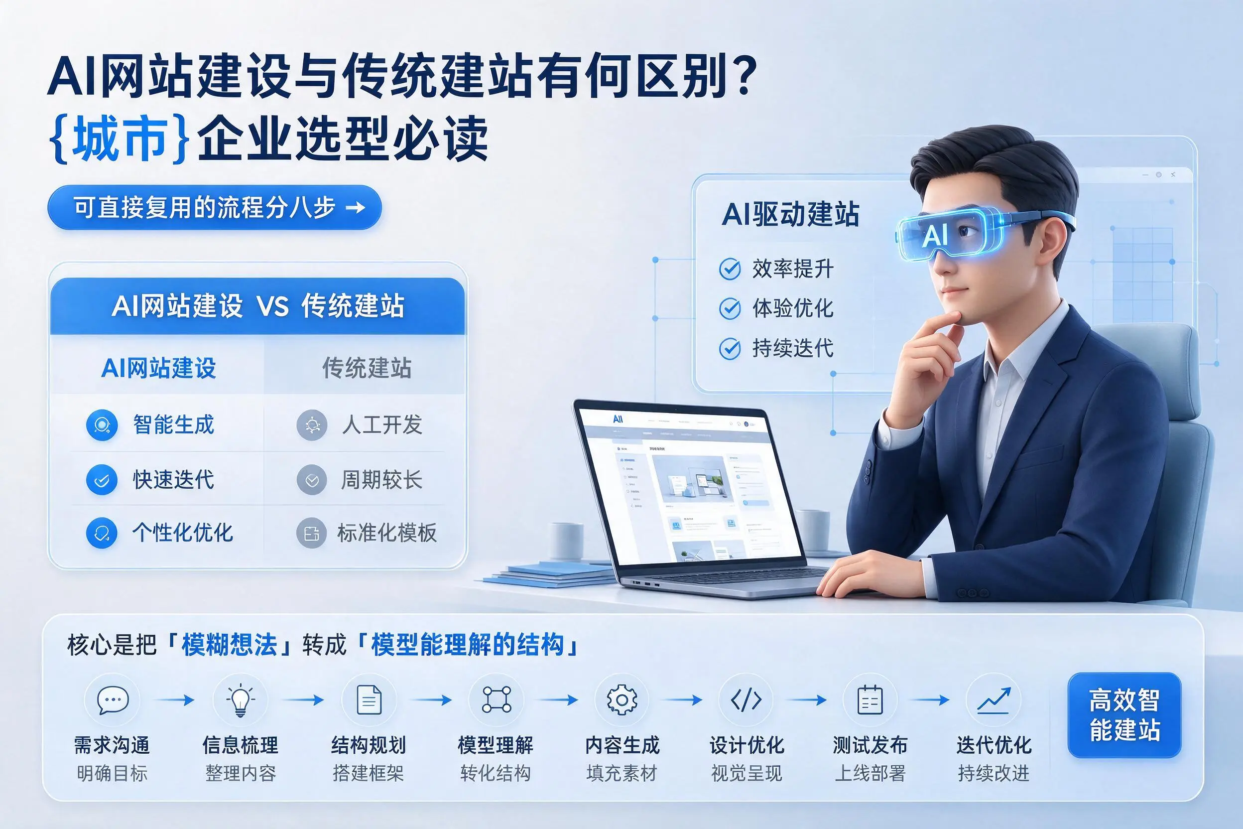 AI网站建设与传统建站有何区别？淮安企业选型必读