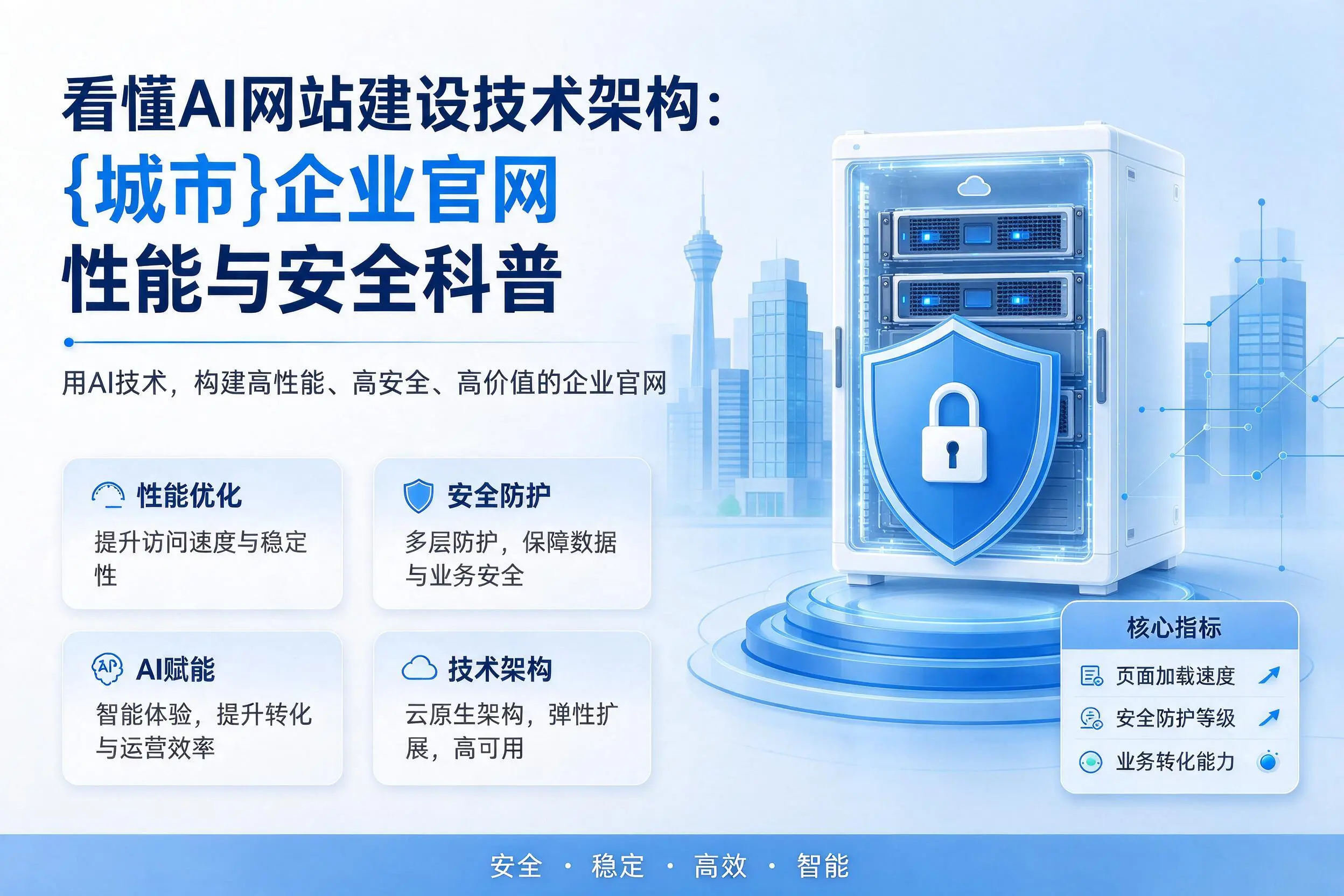 看懂AI网站建设技术架构:淮安企业官网性能与安全科普